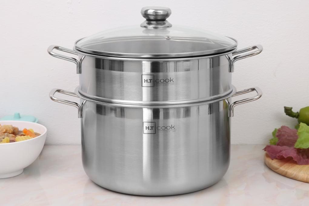 Xửng hấp HT COOK 28cm nắp kính- HÀNG VIỆT NAM CHẤT LƯỢNG CAO - CAM KẾT CHẤT LƯỢNG VÀ NGUÔN GỐC.