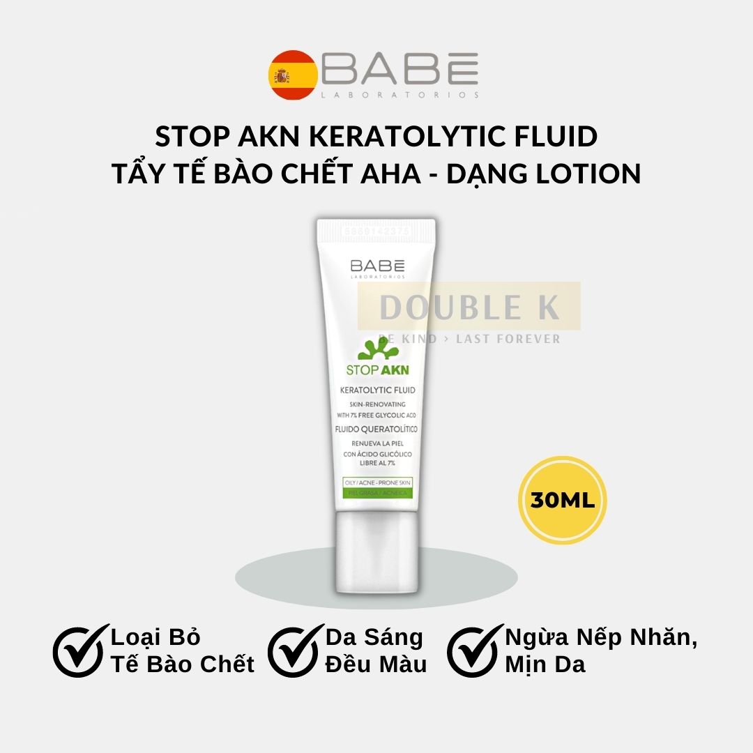 Tẩy Tế Bào Chết Chuyên Sâu BABE Stop AKN Keratolytic Fluid | Double K