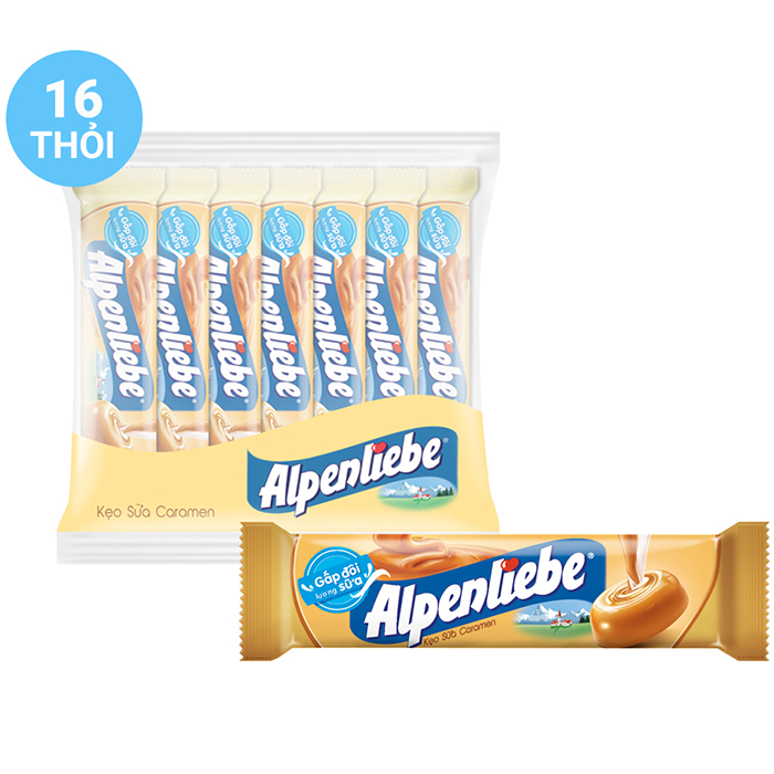 Kẹo Alpenliebe Sữa Caramel Phiên Bản Câu Chúc Tết 2022 (Gói 16 Thỏi)
