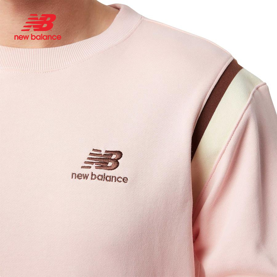 Áo thun thời trang nam New Balance LIFESTYLE SWEATSHIRT M PINK HAZE - AMT23559PIE