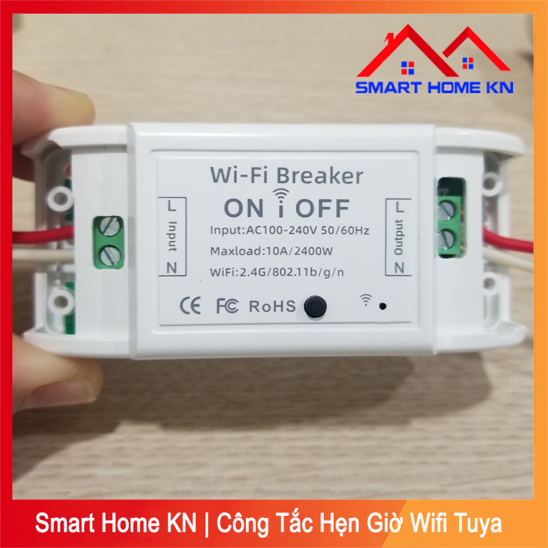 Hình ảnh Công tắc thông minh wifi điều khiển từ xa hẹn giờ bằng điện thoại - Smart Home KN