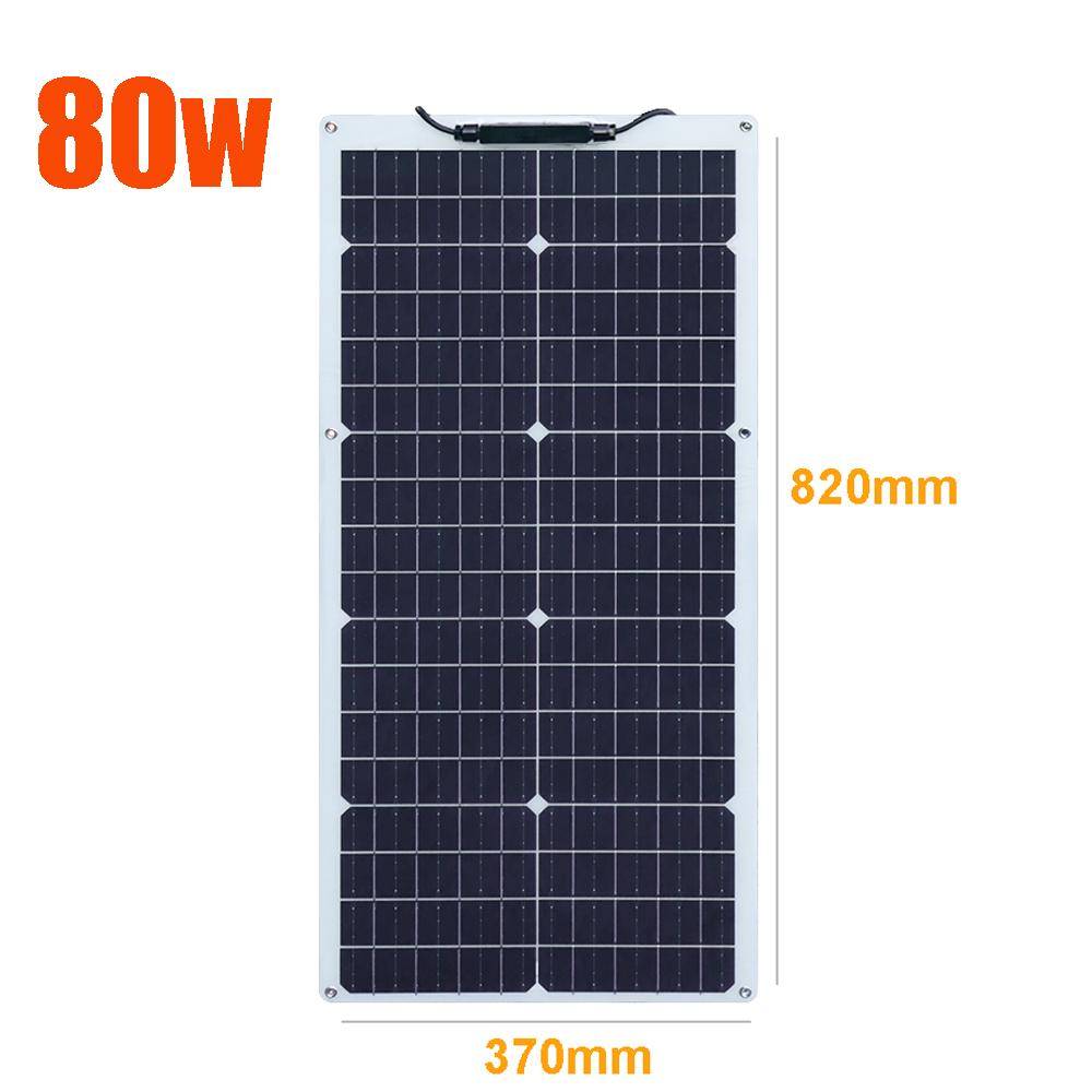 Bảng điều khiển năng lượng mặt trời 12 v linh hoạt 150w 120w 100w 80w hệ thống bảng quang điện cho ban công nhà xe thuyền sạc cắm trại không thấm nước Màu sắc: 160w DHL7-10Days