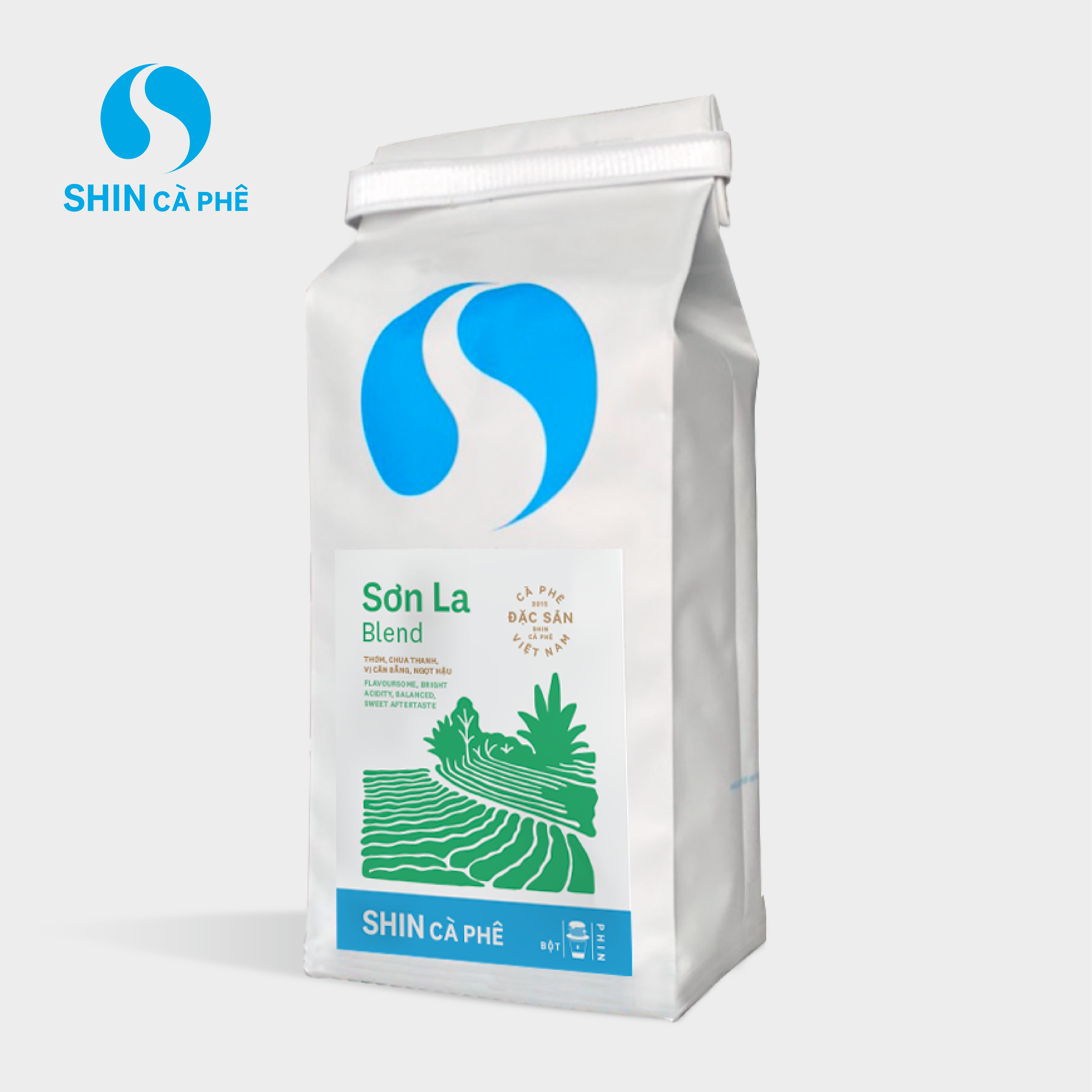 SHIN Cà Phê - Combo Đà Lạt và Khe Sanh - Phin giấy tiện lợi hộp 5 gói