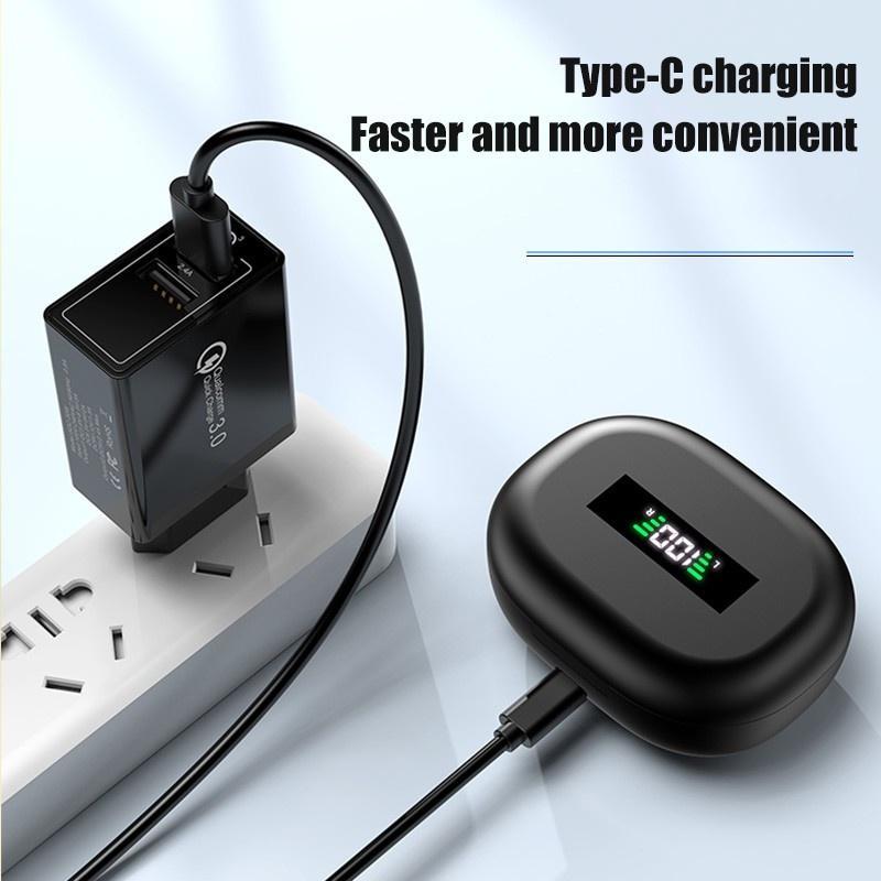 Tai nghe nhét tai bluetooth không dây IPX5 chống nước có micro với âm thanh stereo hifi chuyên nghiệp cho điện thoại