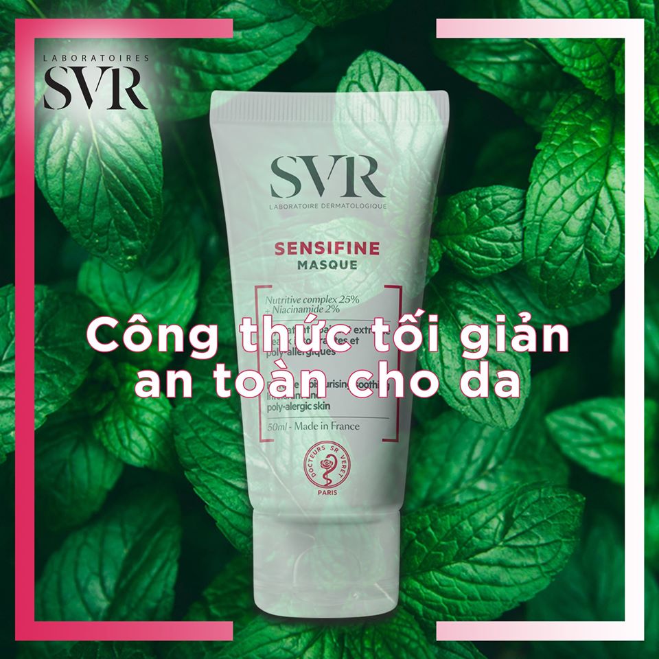 Mặt nạ dưỡng ẩm dành cho da không dung nạp và da bị kích ứng SVR Sensifine Masque 50ml (Nhập khẩu)