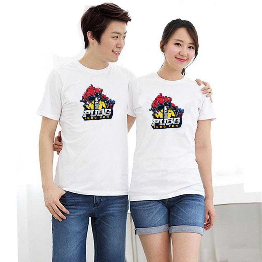 Áo thun cặp đôi in hình PUBG form rộng phong cách hàn quốc