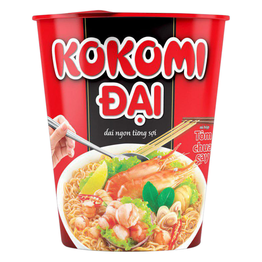 Thùng 24 Hộp Mì Kokomi Đại Tôm Chua Cay (65g / Hộp)