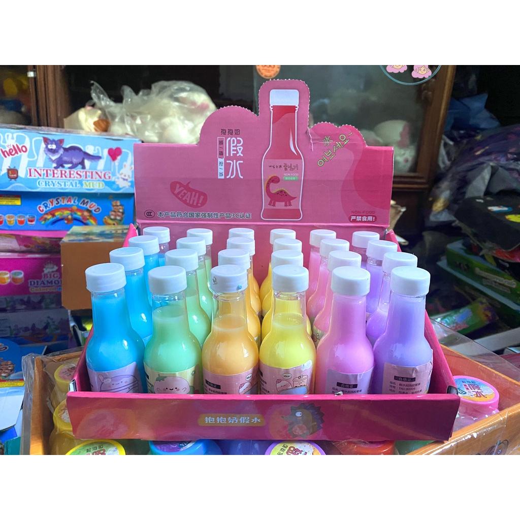 BEAR CAR MILKTEA (Basic Slime) Slime trà sữa trân châu, Đồ chơi chất nhờn ma quái dễ thương thơm mùi trà sữa