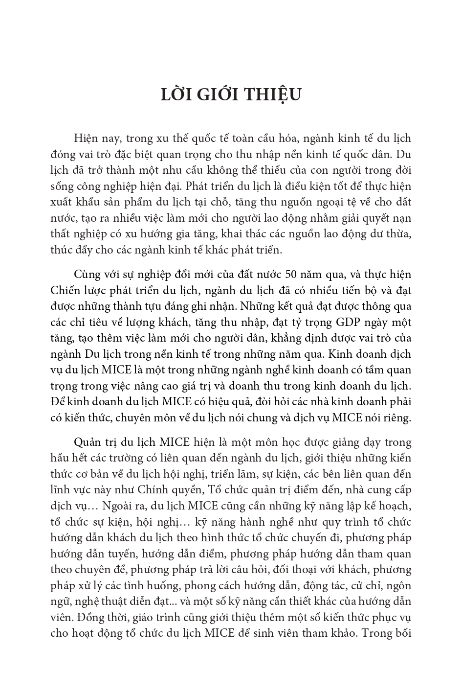 Giáo Trình Quản Trị Du Lịch MICE