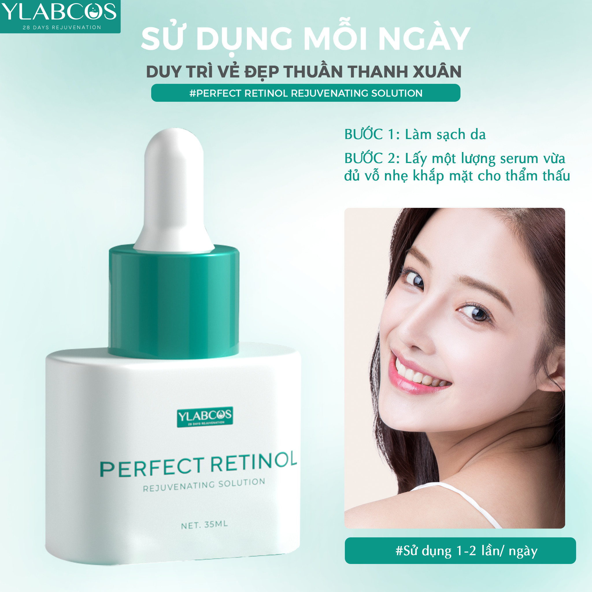 Serum Tái Tạo, Trẻ Hoá Làn Da Retinol Ylabcos 35 ML