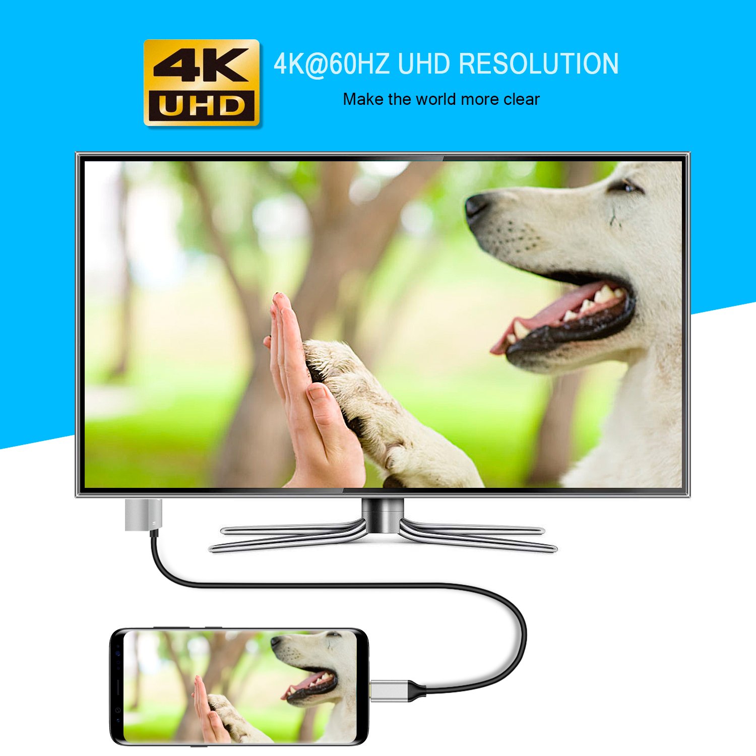 Dây cáp sạc nhanh CHOETECH M180 chia cổng đa năng PD Type-C thành cổng Type-C PD 3.0, cổng HDMI chuẩn 4k dài 180cm cho Macbook Pro / Smartphone - Hàng chính hãng