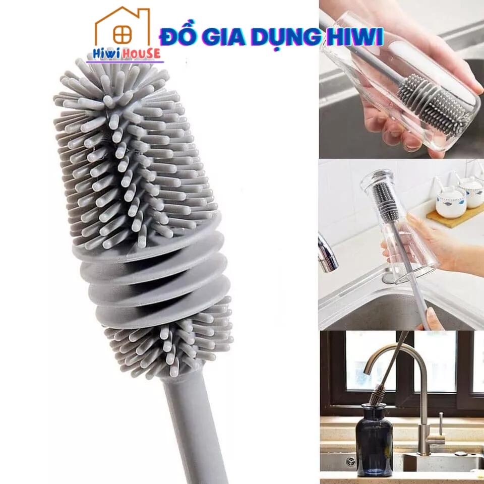 Cây cọ rửa cốc chén, bình sữa silicon, cây rửa cốc ly, cọ silicon, cọ cốc, chai lọ, bình sữa cao cấp, cọ vệ sinh chai