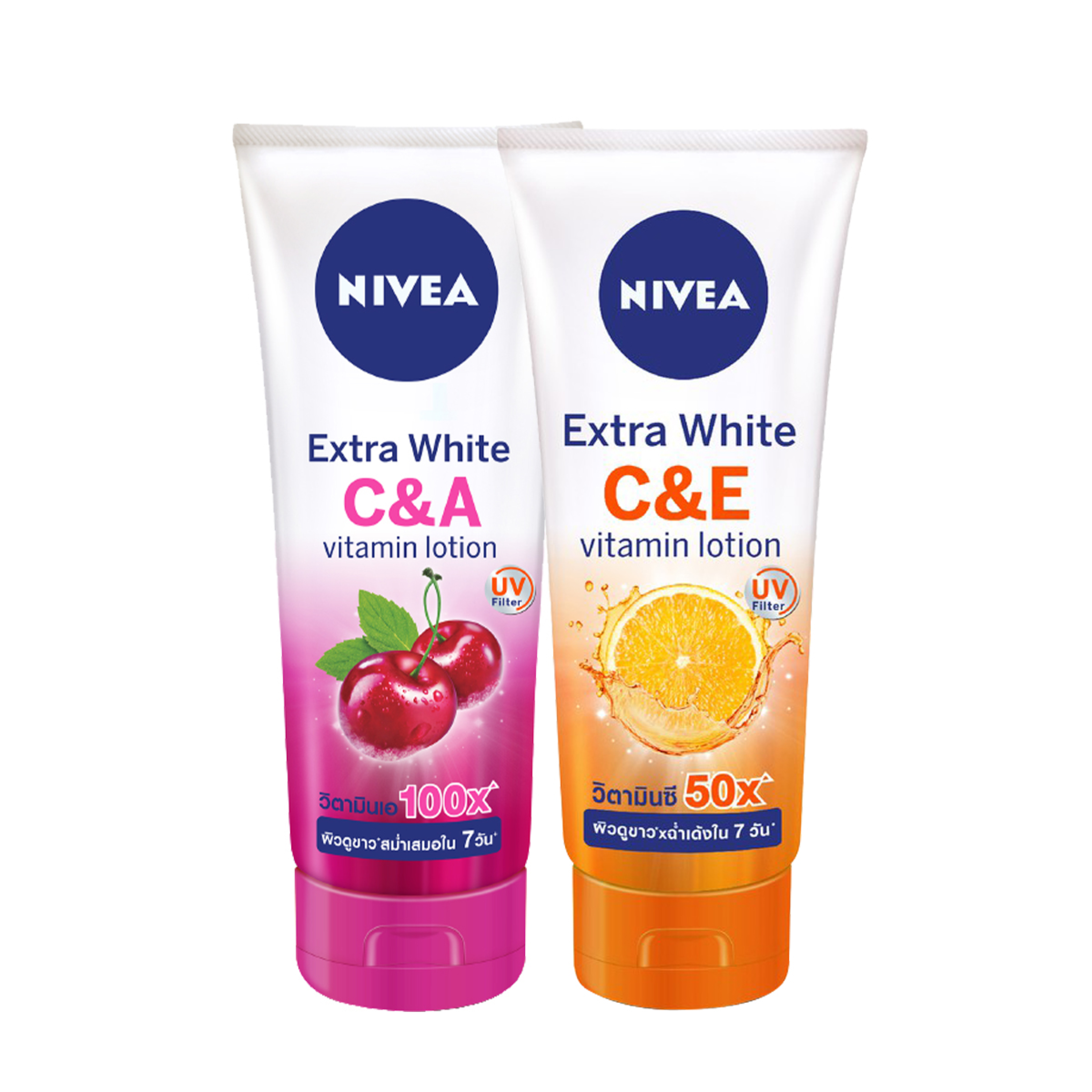 Combo Sữa Dưỡng Thể Dưỡng Trắng NIVEA EXTRA WHITE C &amp; E VITAMIN -180ml - 84374 &amp;  Extra White C &amp; A Vitamin - 180ml - 80372