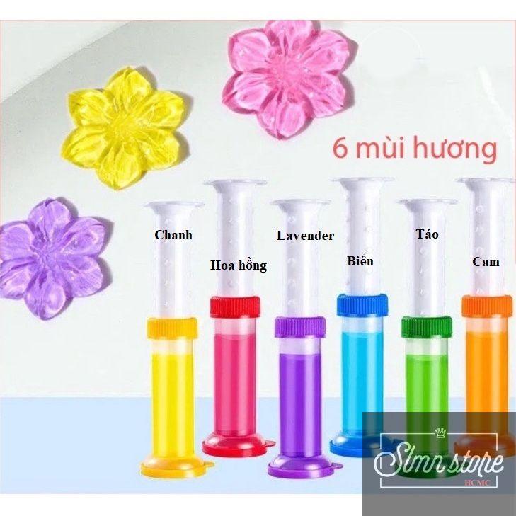 Gel khử mùi bồn cầu diệt khuẩn toilet hình bông hoa gel dính bồn cầu dạng thạch với 6 mùi thơm cho nhà vệ sinh.SD2_HoaKM