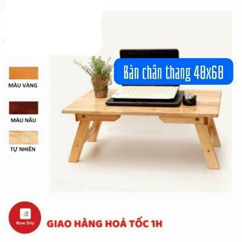 BÀN HỌC GỖ XẾP GẤP GỌN CHÂN THANG 40 X 60 CM