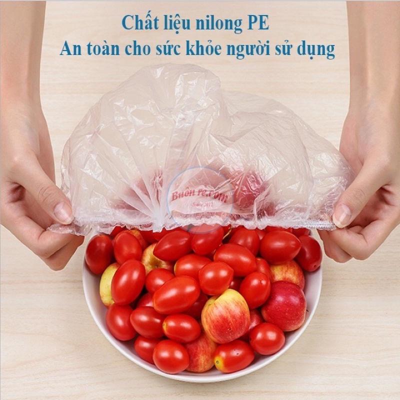 Set 100 màng bọc thực phẩm túi gấu co giãn tái sử dụng