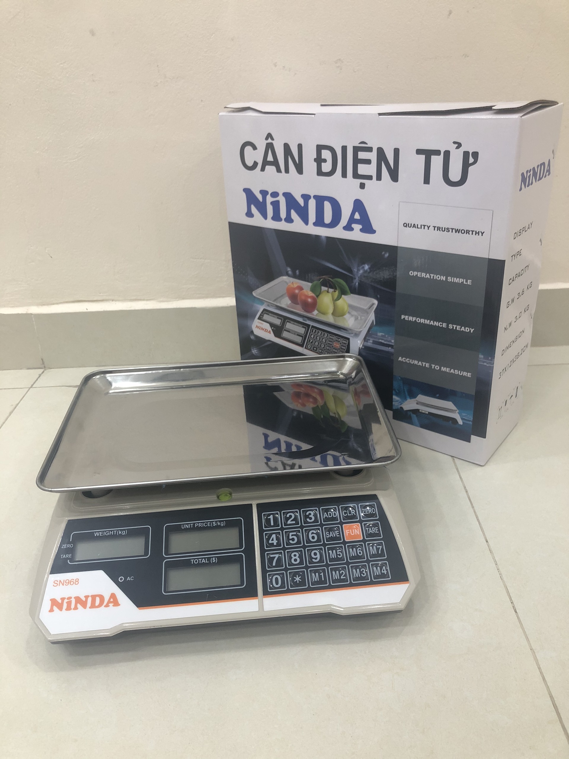 Cân điện tử NiNDA SN968 cân tối đa 30kg- Hàng Chính Hãng