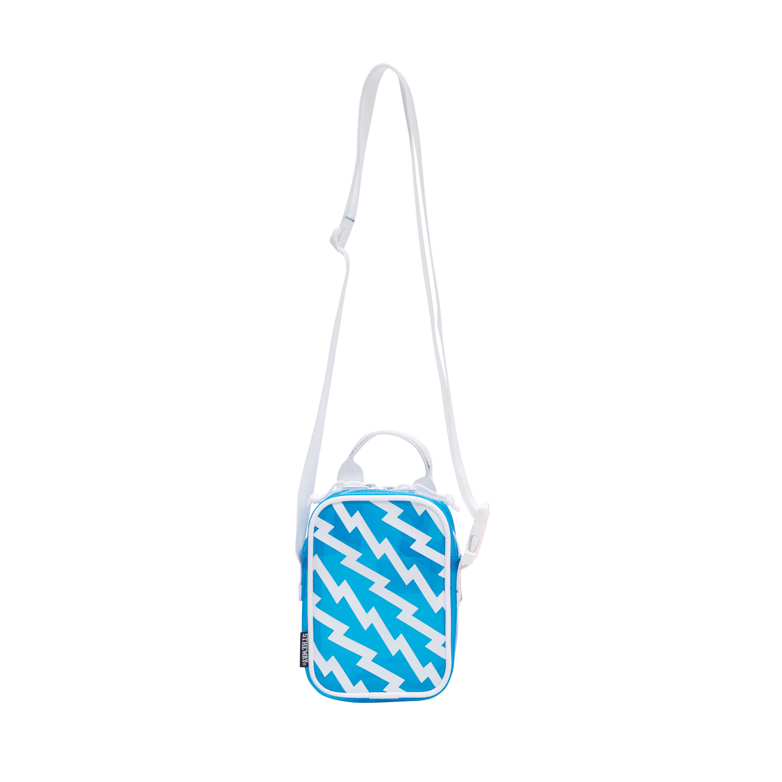 5THEWAY /plastic/ VERTICAL SHOULDER BAG in BLUE aka Túi Đeo Chéo Trong Suốt Xanh