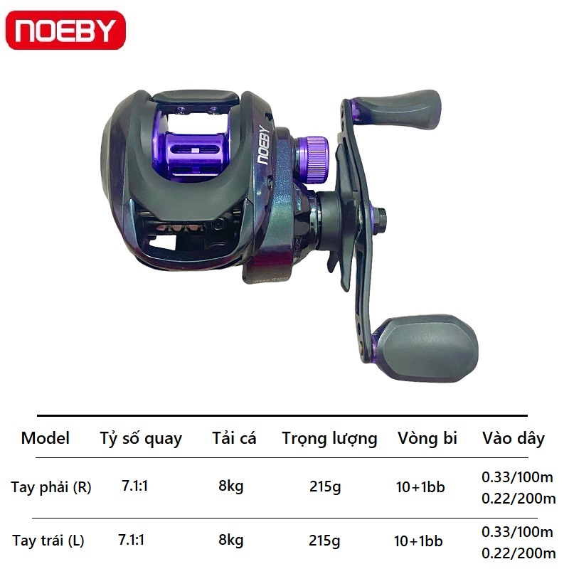 Máy Câu Cá Ngang Chính Hãng Noeby Leisure K7 Tải Cá Cực Khủng Siêu Bền MA03 - Sanami Fishing Store