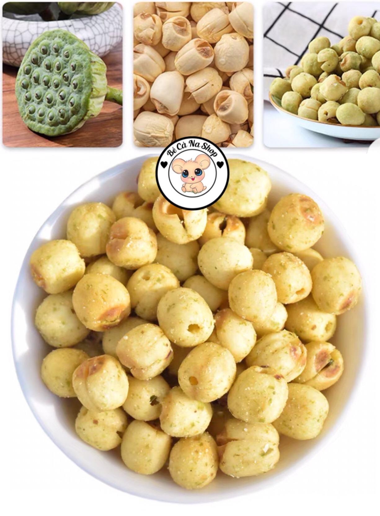 Hạt sen sấy khô thức ăn trái cây sấy cho hamster , thỏ bọ sóc...