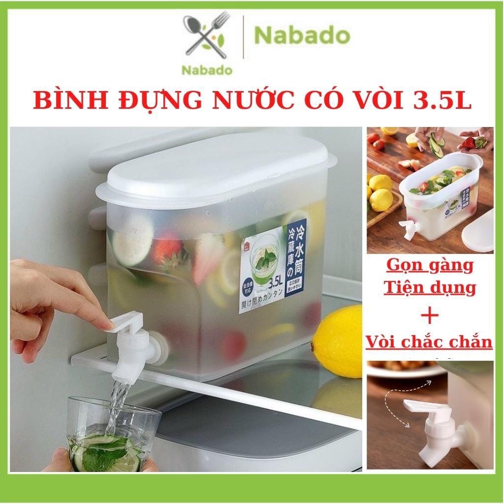 Bình Đựng Nước Có Vòi 3,5L Bình Đựng Nước Trà, Nước Trái Cây Để Trong Tủ Lạnh Tiện Lợi Đa Năng Ngăn Nắp