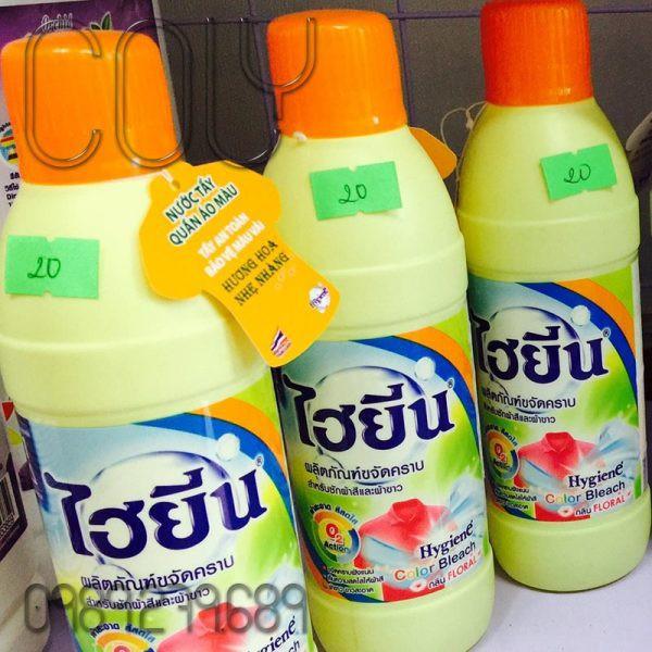 tẩy quần áo trắng quần áo màu Thái Lan hygiene chai 250ml