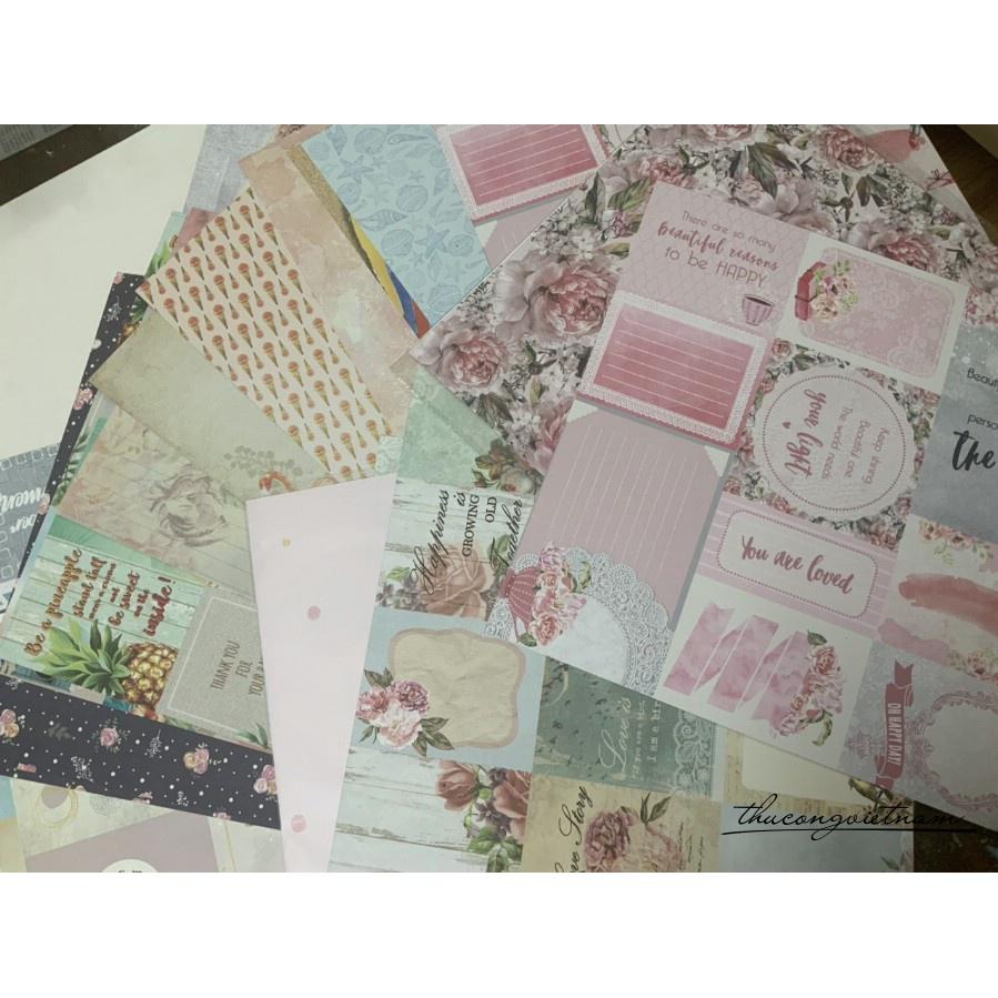 Giấy Scrapbook, Album, thiệp cao cấp in 2 mặt ( 2 tờ)