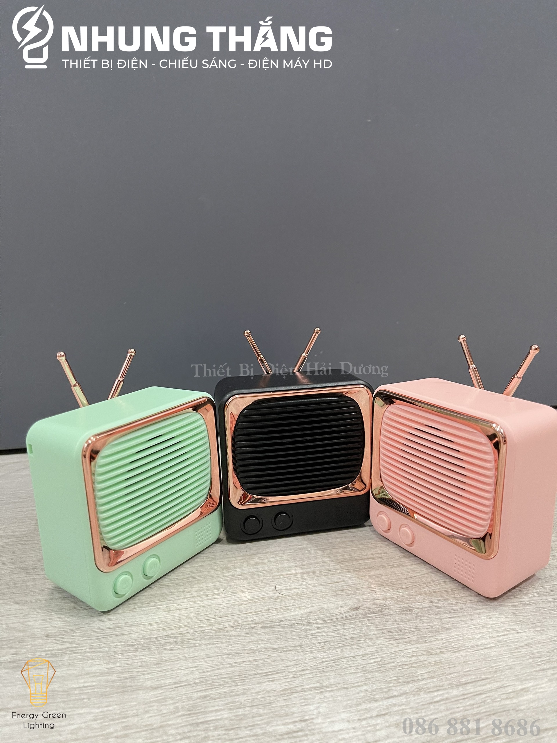 Loa Blutooth Mini DW02 - Phong Cách Retro - 4 Màu Thanh Lịch - Công Nghệ Bluetooth 5.0 Kết Nối Nhanh - Âm Thanh Cực Đỉnh - Tích Hợp Đài FM