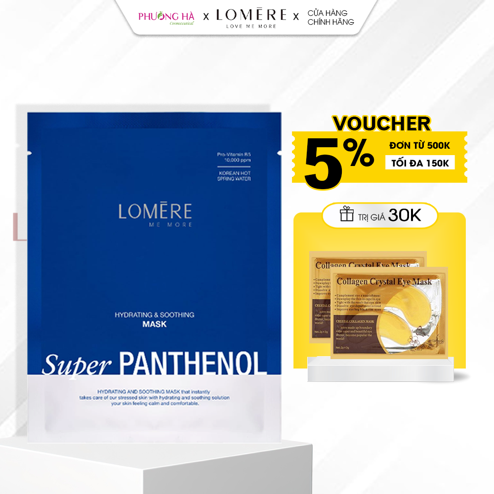 Mặt nạ B5 phục hồi và dưỡng trắng da Lomere Super Panthenol Mask 23g