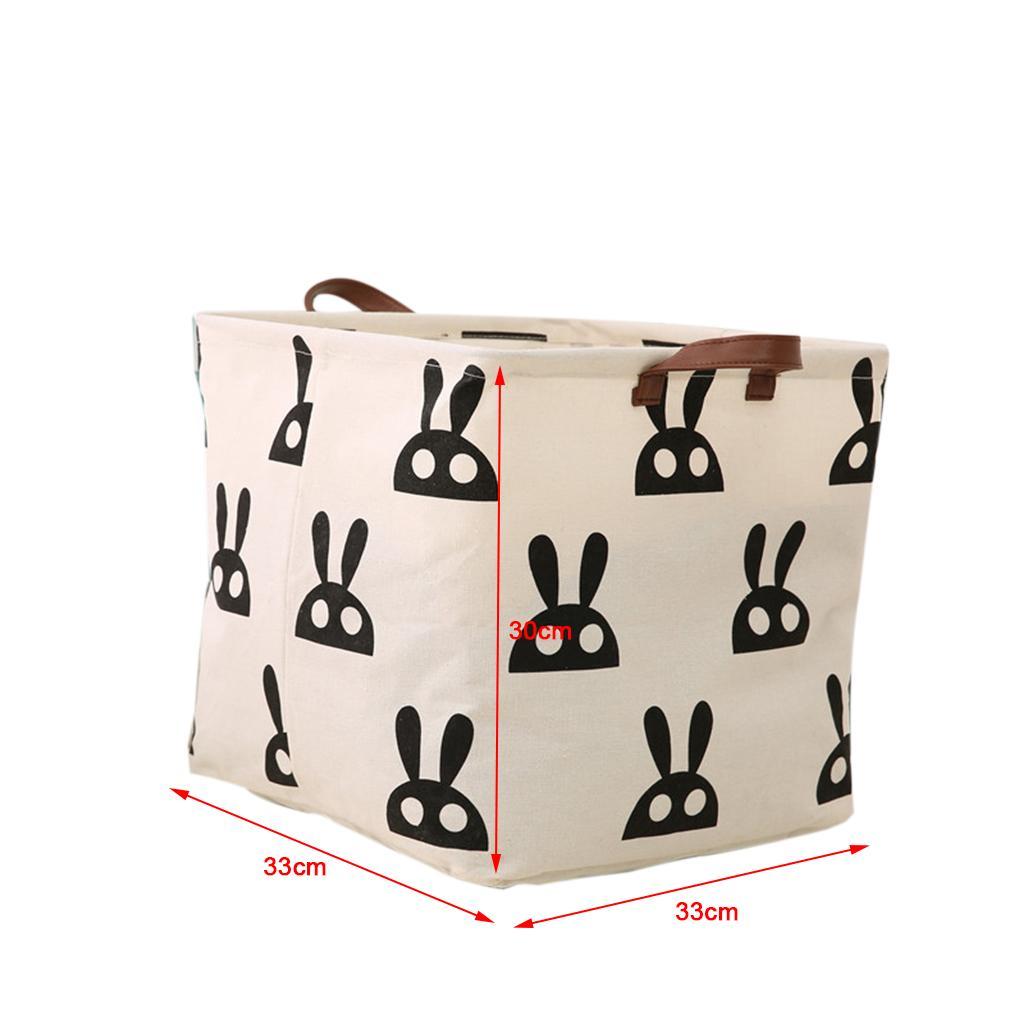 2pcs Waterproof Storage Basket Makeup Storage Box Laundry Hamper-Rabbit