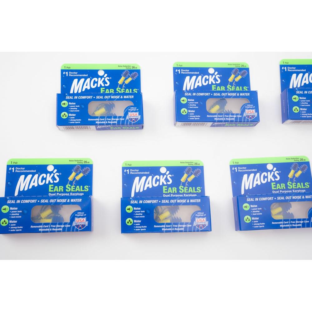 Hộp 1 đôi nút bịt tai Mack’s Ear Seals 2 chức năng chống ồn,chống nước