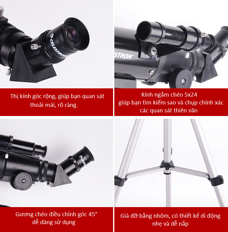 Kính thiên văn Celestron 70400 ( THỎA MÃN ĐAM MÊ THIÊN VĂN HỌC ) - HÀNG NHẬP KHẨU