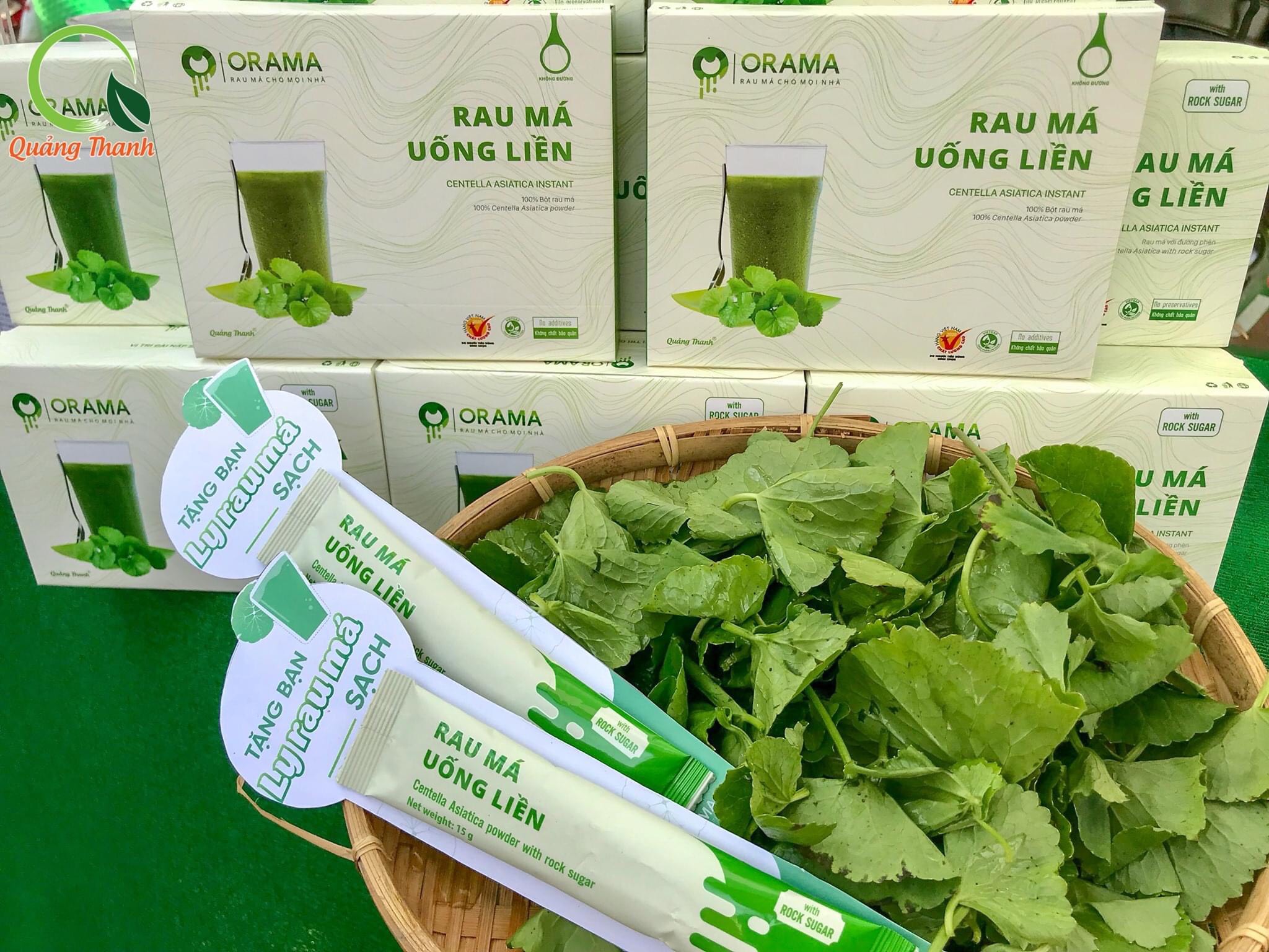 Bột Rau Má Uống Liền ORAMA không đường 15 gói x 3g - rau má tươi nguyên chất, tăng cường dinh dưỡng