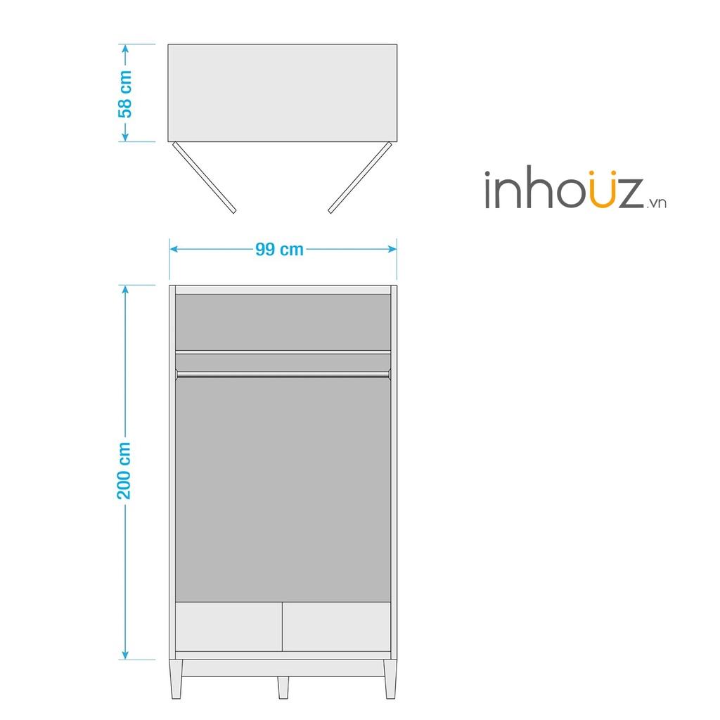 Combo tủ quần áo, bàn tivi, bàn làm việc SUNDAL - INHOUZ - HOTQ0007, HOTV00042, HOBL0020