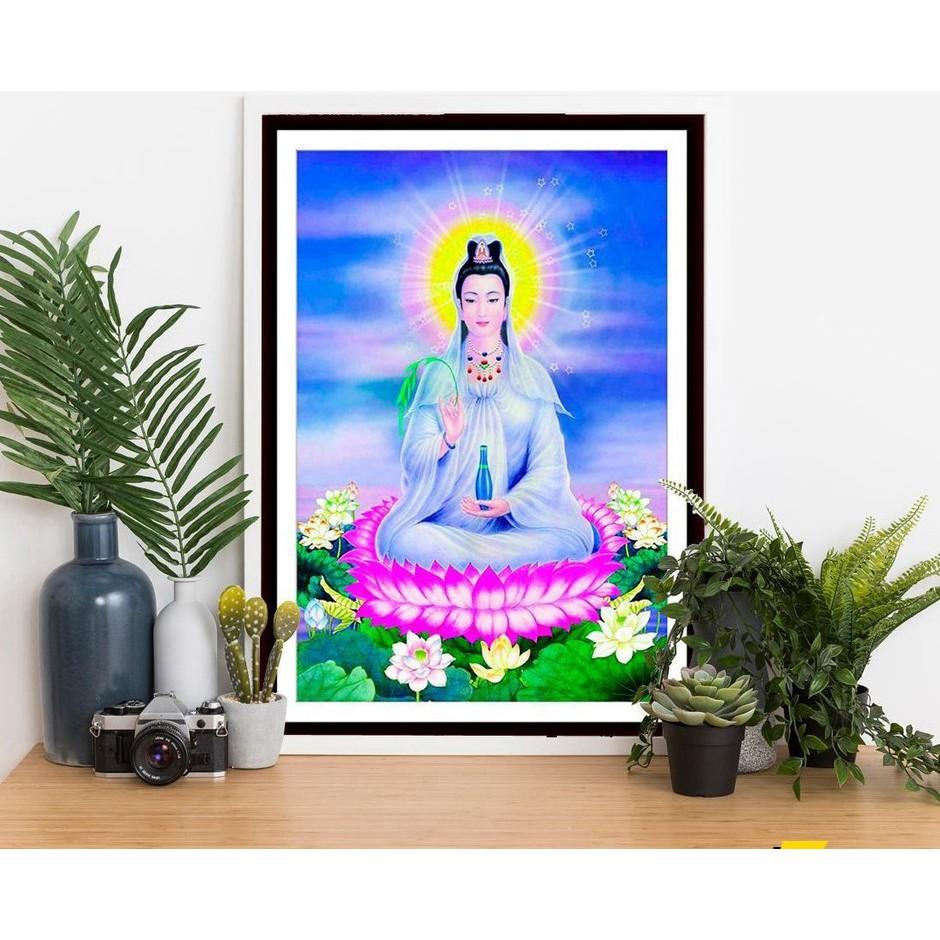 Tranh đá Quan Thế Âm Bồ Tát VS151 - kích thước: 60 * 45cm.