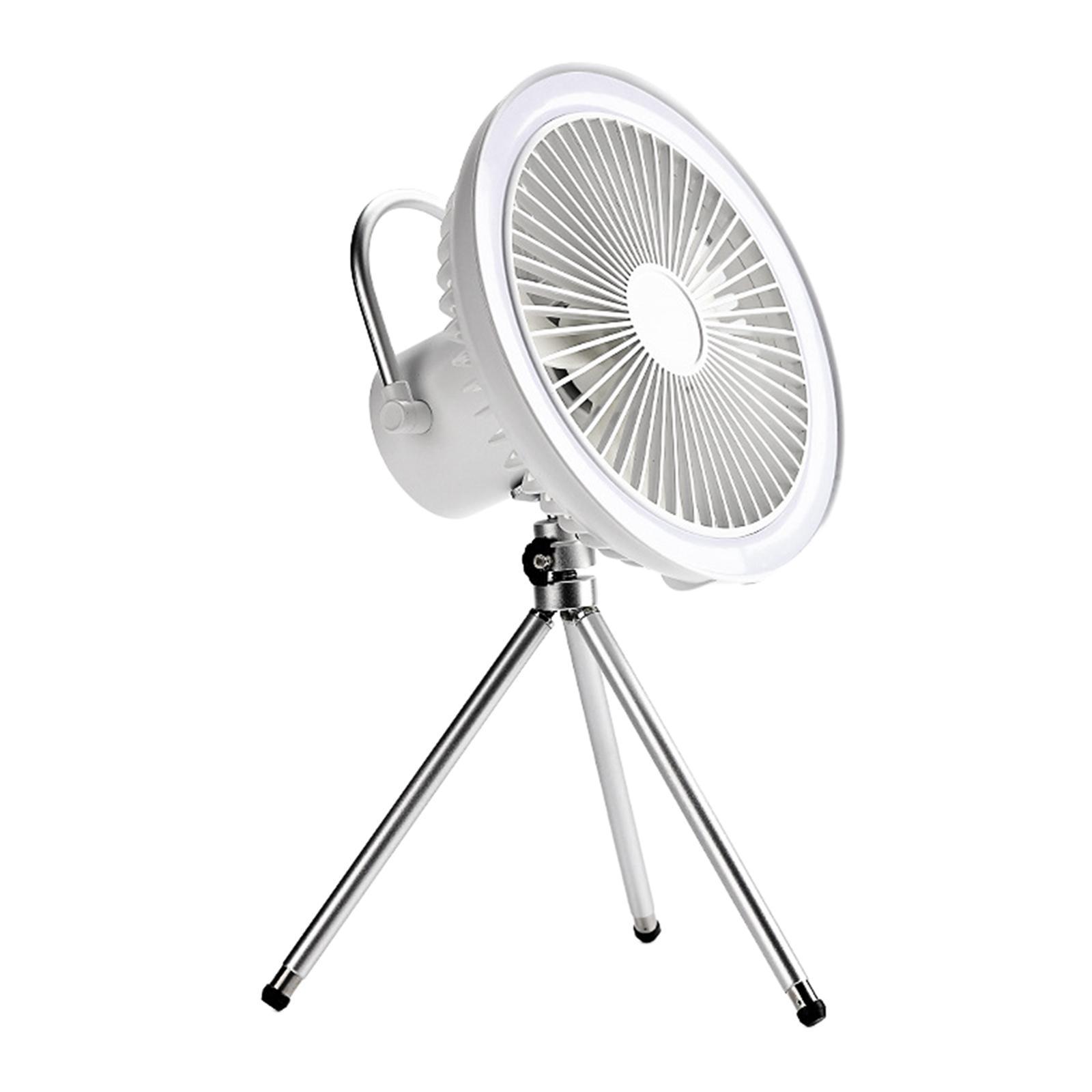 Multifunction Outdoor Camping Tripod Fan LED Light Rechargeable for Bedroom