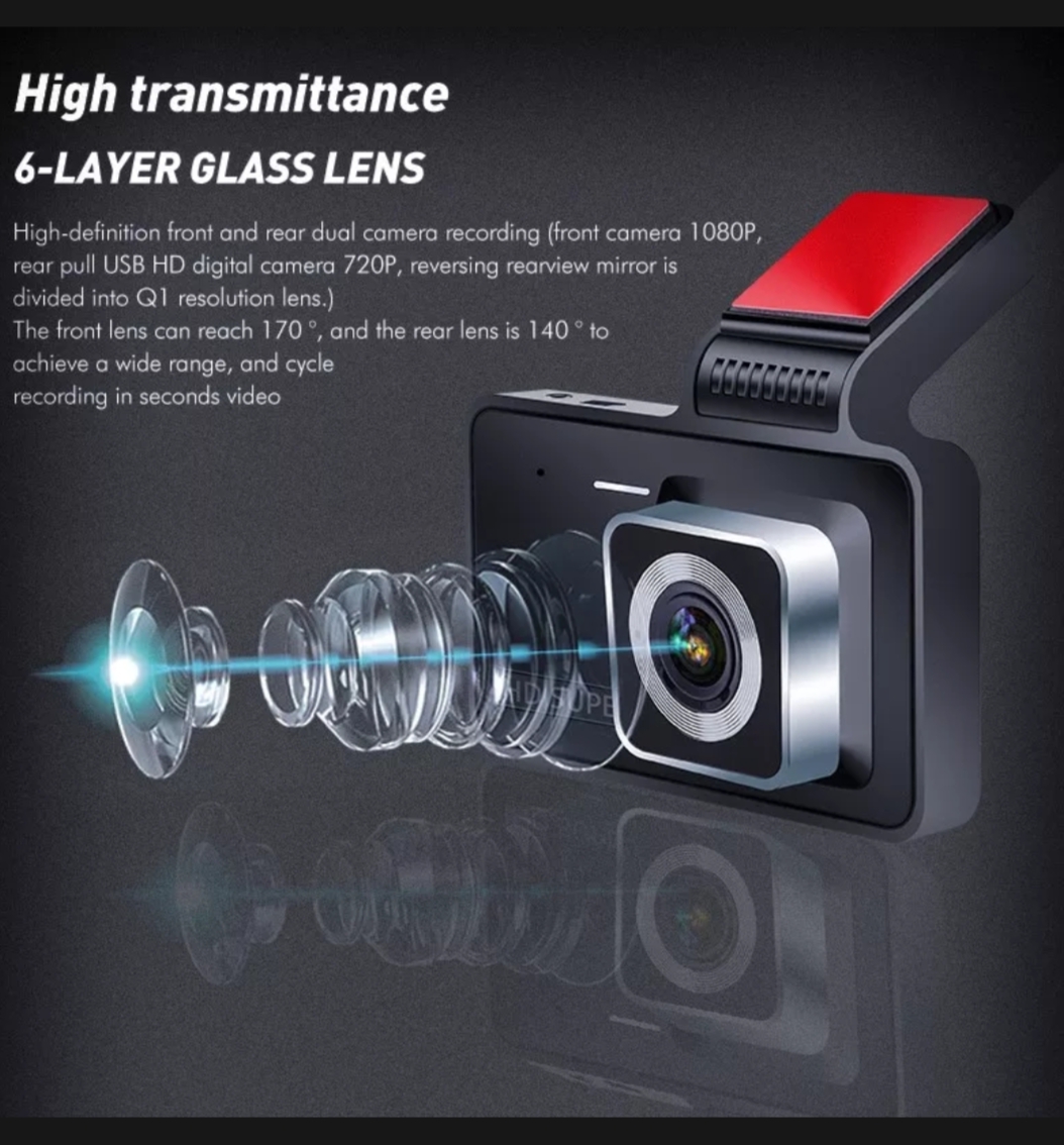 Camera hành trình ô tô Q7 Cao Cấp FHD 1080P Màn hình IPS 4 inch - camera hành trình kép , sắc nét ,2 camera kép trước và sau Tầm nhìn ban đêm rõ nét