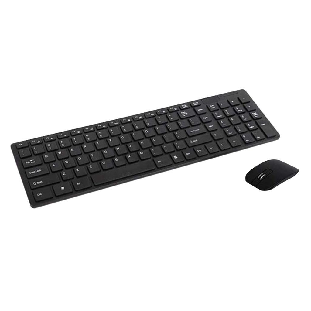 Slim Desktop PC Laptop Keyboard and Mouse White