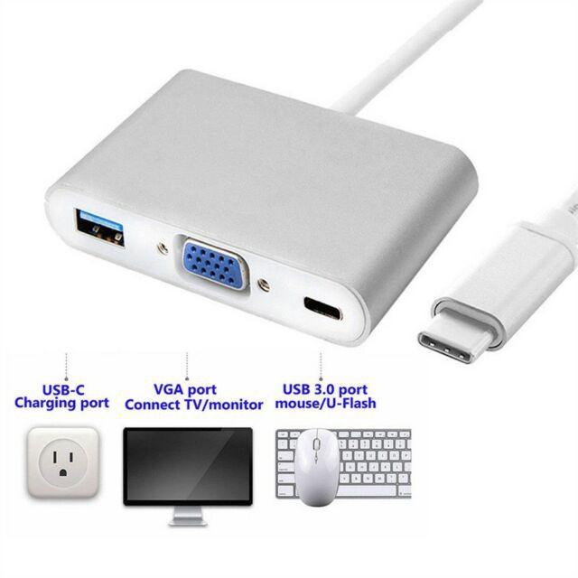 Cáp chuyển Type-C sang HDMI / VGA 4k /USB /Type C 3 trong 1 cho Macbook, iPad dùng trong trình chiếu