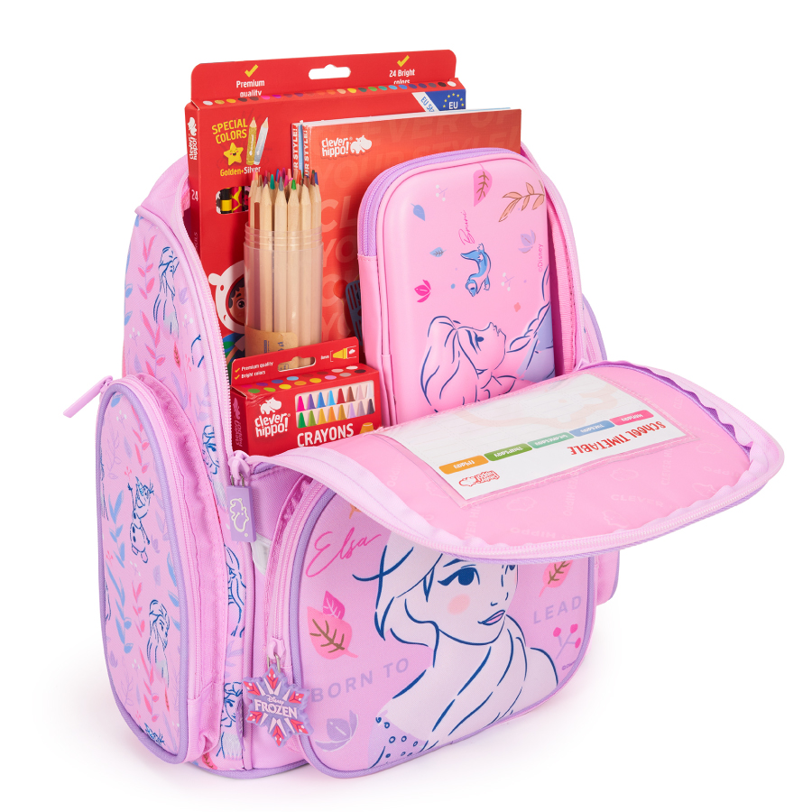 Ba Lô Fancy Nữ hoàng Elsa Hồng CLEVER HIPPO BLF1225
