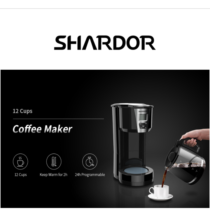 Máy pha cà phê tự động cao cấp nhãn hiệu Shardor CM515B dùng cho gia đình, văn phòng - HÀNG NHẬP KHẨU