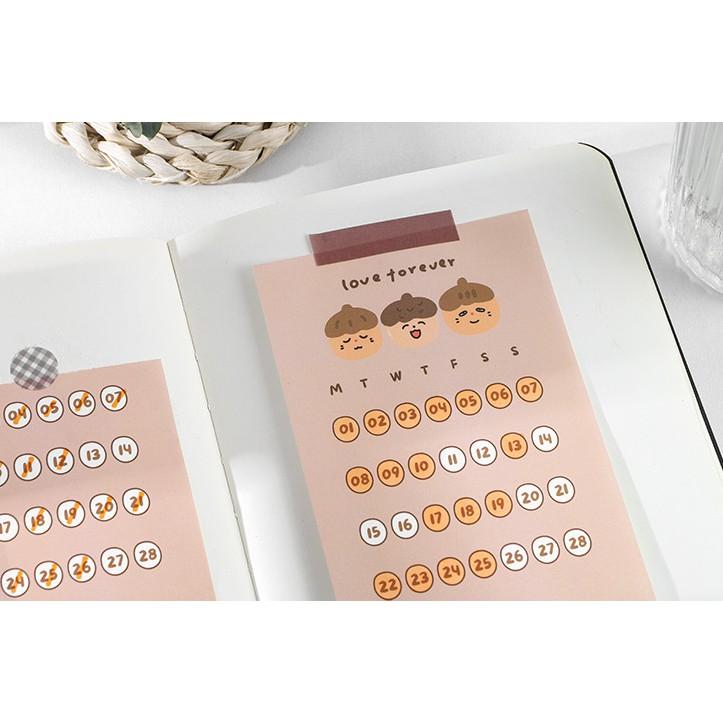 Bộ 100 tấm giấy ghi chú Infeel.me Emoji cheering group memo pad 8cm x 15cm | BNM106