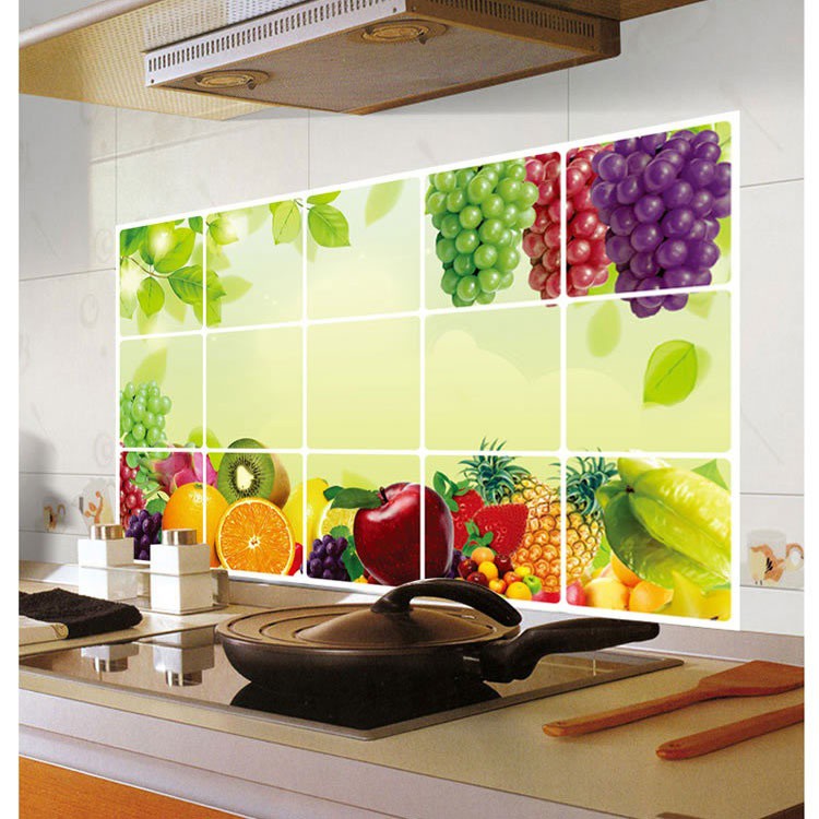 Giấy dán tường, tranh dán tường bếp chống dầu mỡ - TDBT
