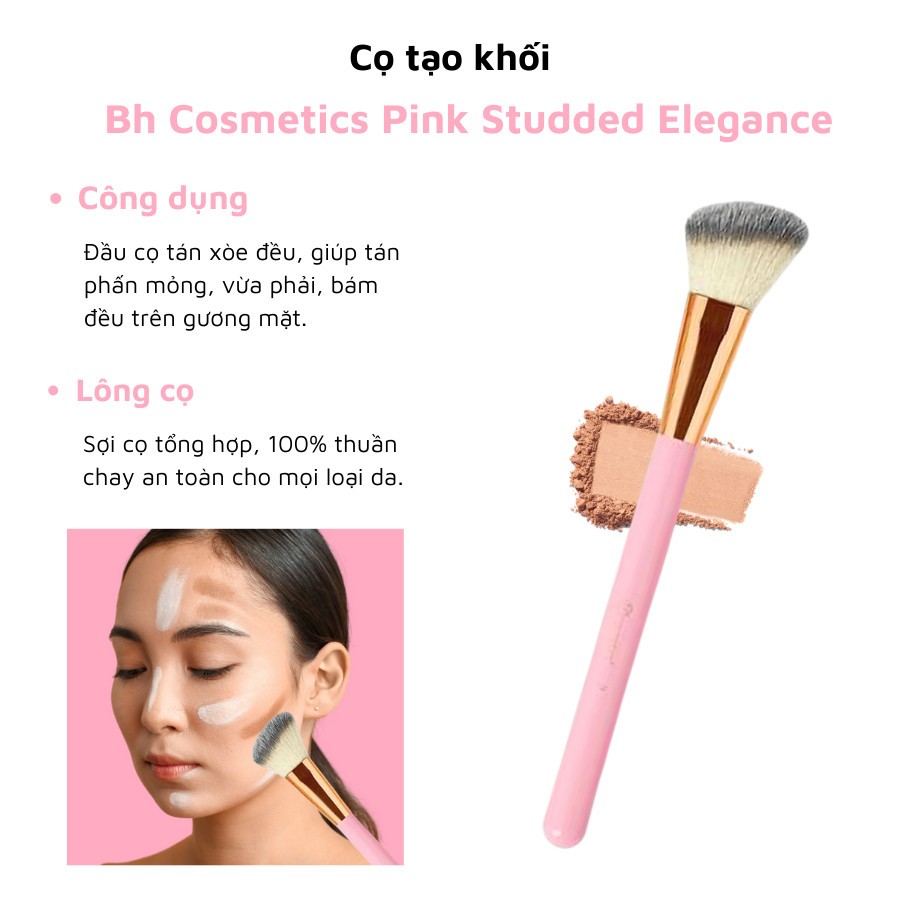 Cọ tạo khối mặt BH COSMETICS pink studded elegance 02