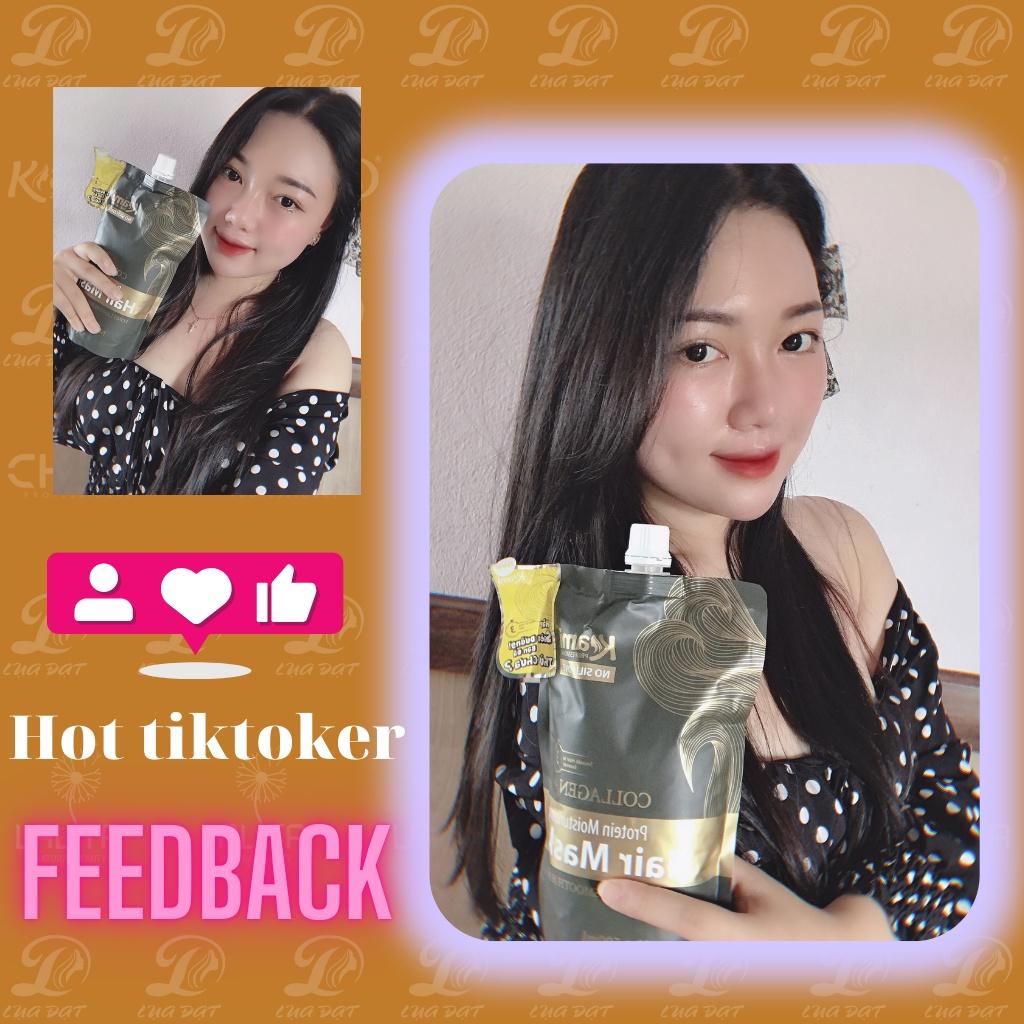 Kem hấp ủ tóc KAMI,dầu hấp tóc Collagen phục hồi tóc khô xơ,trẻ ngọn,hấp tóc siêu dưỡng 500ml