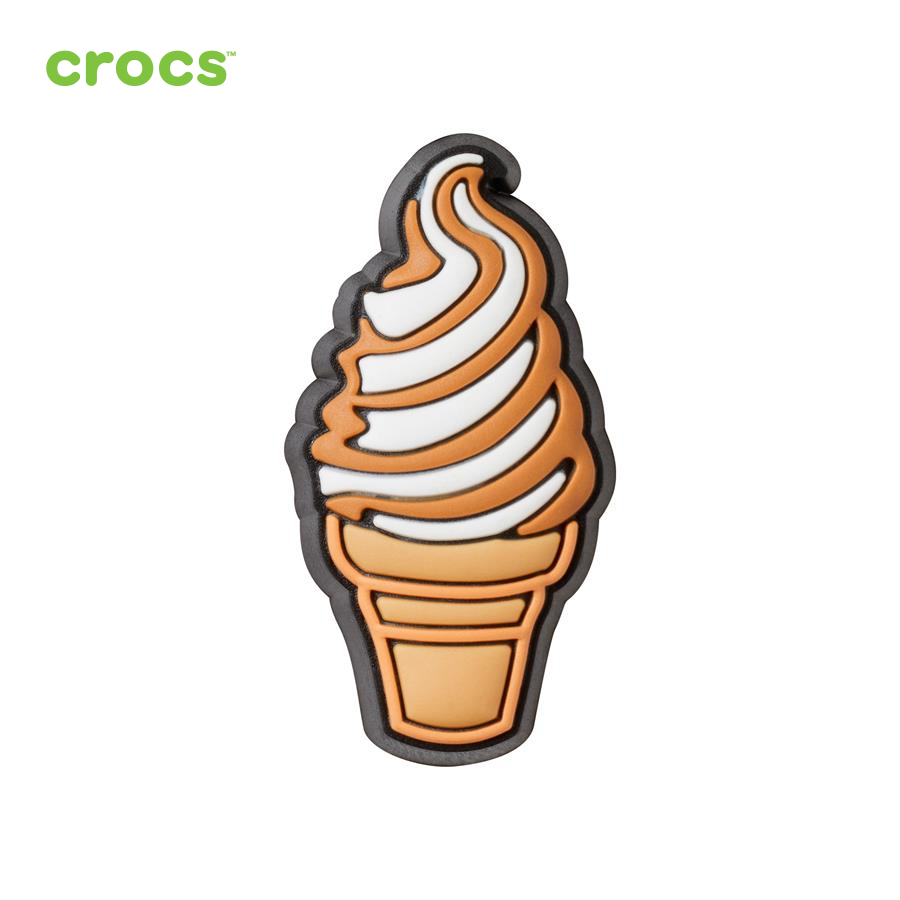 Sticker nhựa jibbitz unisex Crocs Swirl Ice Cream Cone