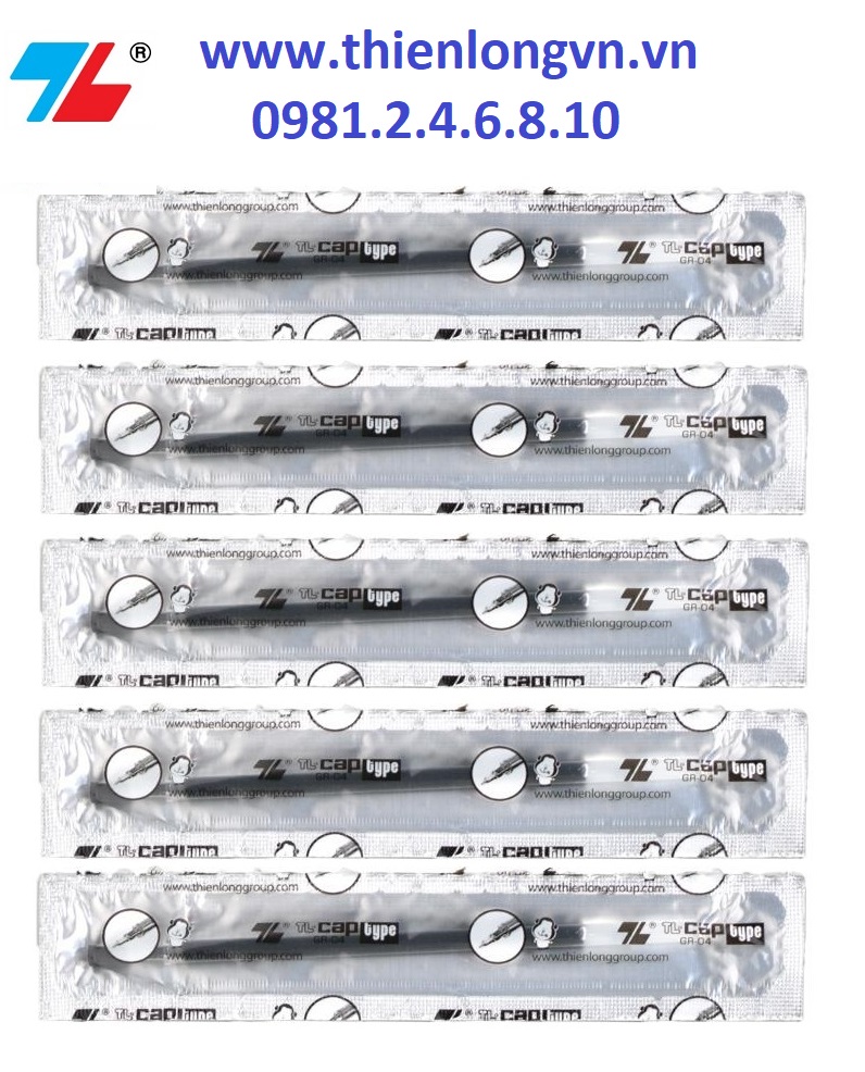 Hộp 24 ruột bút nước - bút gel 0.5mm Thiên Long GR-01 mực đen