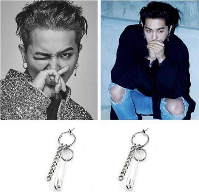 Khuyên tai kim băng G-Dragon (có loại không cần xỏ lỗ)