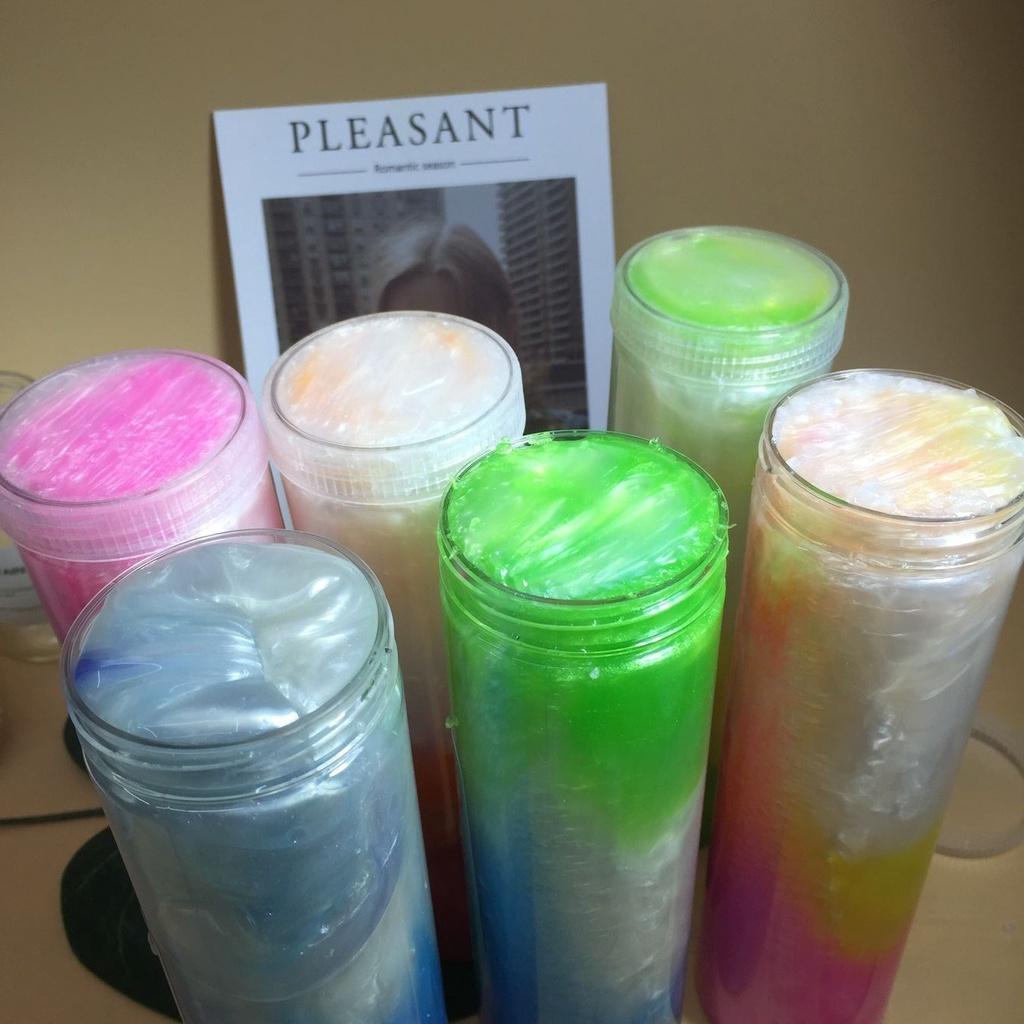 Slime mây BƠ SỮA CHAI TO 420ML mix 4 màu cực đẹp Đồ chơi hũ slam chất nhờn ma quái squishy
