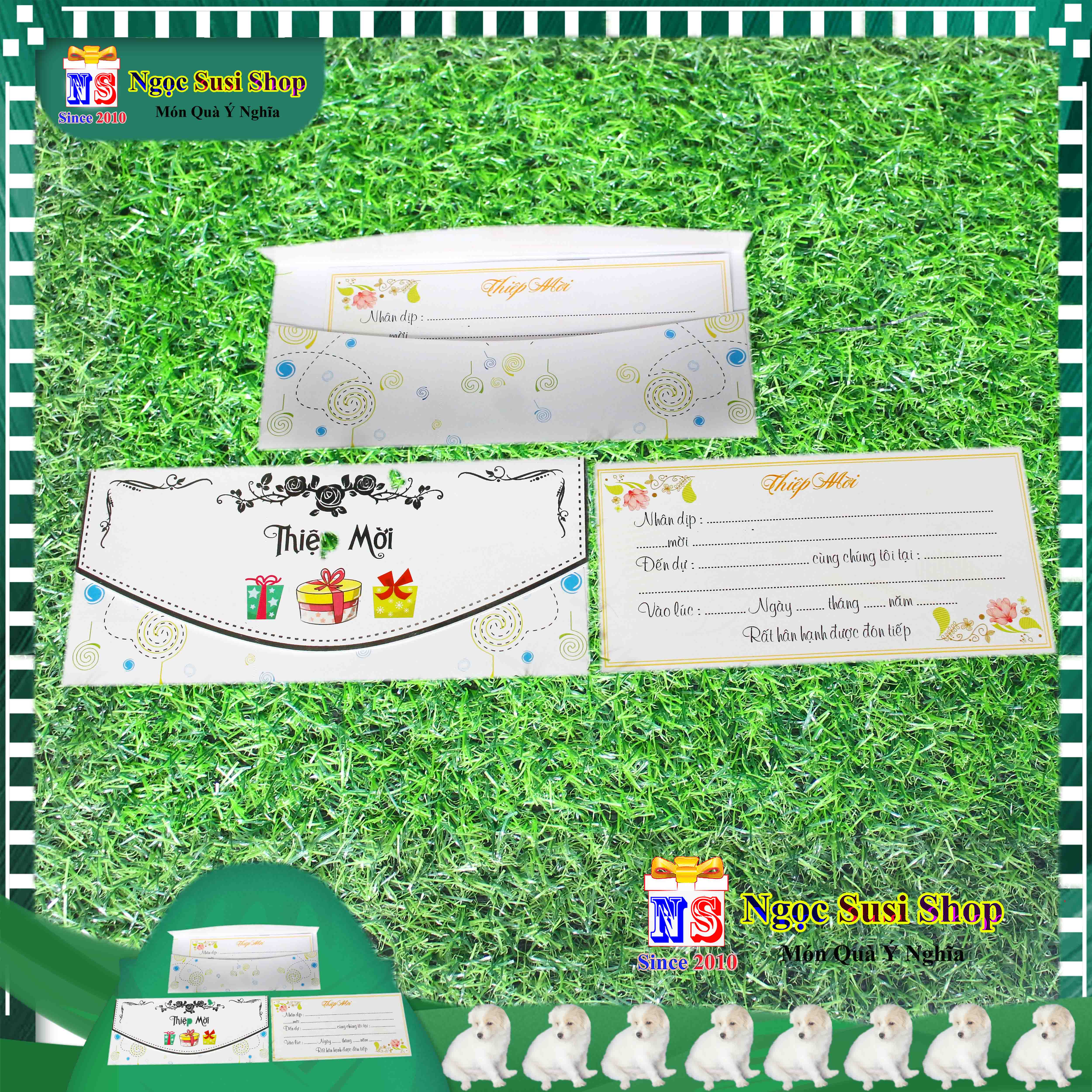 COMBO 5 THIỆP MỜI SINH NHẬT ĐÁM TIỆC THÔI NÔI BÌA CỨNG ĐẸP - NGẪU NHIÊN MẪU